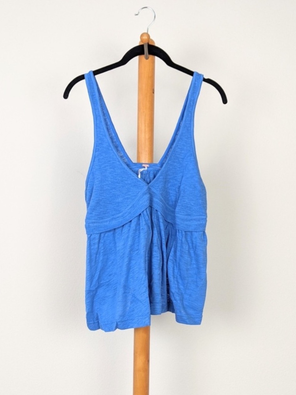 Free People Blue Zinia Babydoll V Neck Babydoll Flowy Lightweight Tank Top - Picture 4 of 5